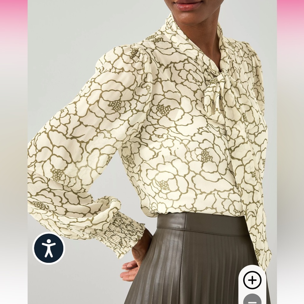 Floral Cream Blouse - LK Bennett